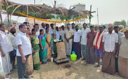 ఐకెపి సెంటర్ ను ప్రారంభించిన సింగిల్ విండో చైర్మన్ బగ్గారి నరసింహారెడ్డి