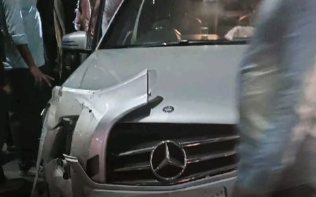 తప్పతాగి కారుతో డివైడర్‌ని డీకొట్టిన మహిళ