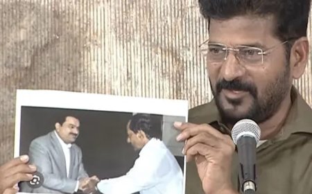 అదానీతో కేసీఆర్ ఫొటో.. బ‌య‌ట‌పెట్టిన సీఎం రేవంత్‌