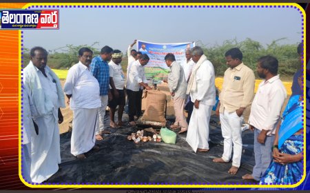 వరి ధాన్యం కొనుగోలు కేంద్రాన్ని ప్రారంభించిన మార్కెట్ యార్డ్ వైస్ చైర్మన్ పచర్ల కుమార్