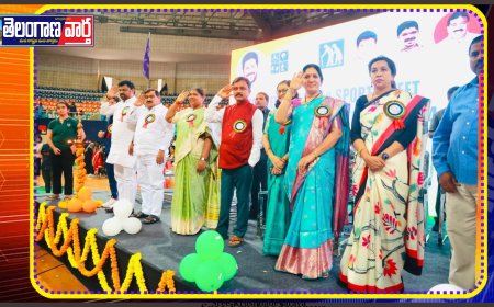 గచ్చిబౌలి స్టేడియంలో వికలాంగుల క్రీడోత్సావాలను ప్రారంభించిన మంత్రి సీతక్క 