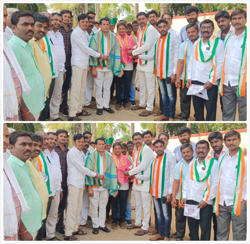 జిల్లా యువజన అభ్యర్థి  ఆధ్వర్యంలో ఏఎంసి వైస్ చైర్మన్ కి సన్మానం..