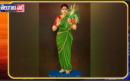 తెలంగాణ తల్లి విగ్రహం ఇకపై రైతు బిడ్డ ఆకారంలో కనబడనుంది