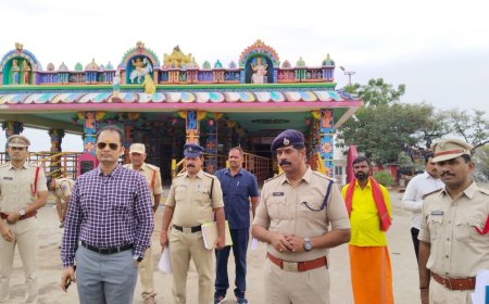 **పెద్దగట్టు జాతర ప్రాంగణాన్ని పరిశీలించిన""జిల్లా ఎస్పీ సన్ ప్రీత్ సింగ్ ఐపీఎస్ గారు*