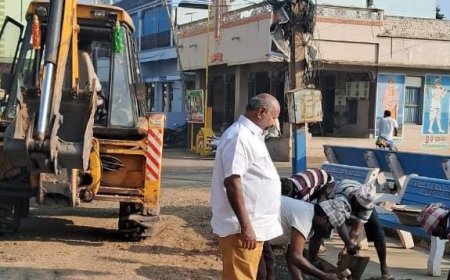 బీటీ రోడ్డు నిర్మాణం పనులు ప్రారంభం.