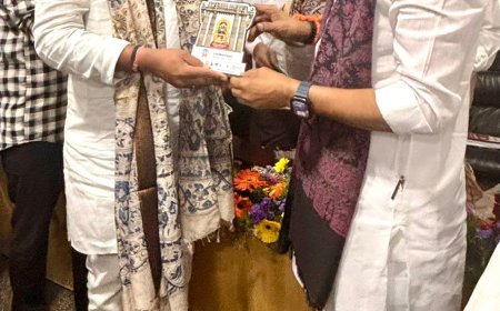 నెల్లి శ్రీ వర్ధన్ రెడ్డిని సన్మానించిన కేంద్రమంత్రి కిషన్ రెడ్డి