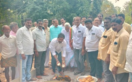 చెన్నారం గ్రామంలో సిసి రోడ్లను ప్రారంభించిన