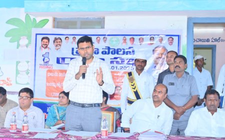 ప్రజా పాలన గ్రామ సభ లో హాజరైన ఎమ్మెల్యే , జిల్లా కలెక్టర్