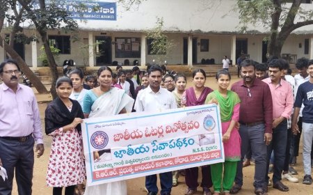 ఓటు భవితకు బాట""కోదాడలో ఎన్ఎస్ఎస్ విభాగం ఆధ్వర్యంలో