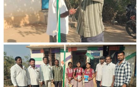 అజింపేట విద్యుత్ ఉపకేంద్రంలో జాతీయ జెండా ఎగారావేసిన