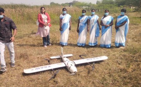 అడ్డగూడూరు ఆరోగ్య కేంద్రం నుండి డ్రోన్ సహాయంతో బ్లడ్ శాంపిల్స్ తరలింపు