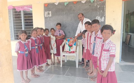 చౌళ్ళగూడెం బడిలో జాతిపిత మహాత్మా గాంధీ వర్ధంతి వేడుకలు