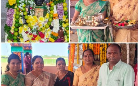 ఆకుతోట రామస్వామి ఈదమ్మతల్లి దేవత ఆలయానికి పూజసామాగ్రి పాత్రలు వితరణ 