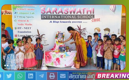 ఎర్రవల్లి శ్రీ సరస్వతి ఇంటర్నేషనల్ ( CBSE ) స్కూల్ నందు వసంత పంచమి వేడుకలు...