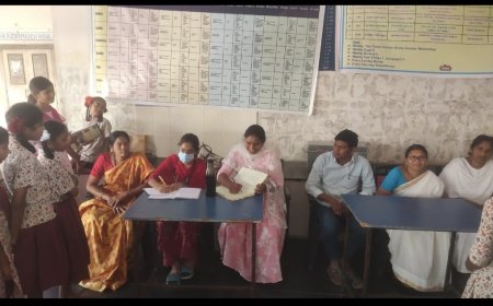 ఆశ్రమ పాఠశాల విద్యార్థినులకు వైద్య పరీక్షలు