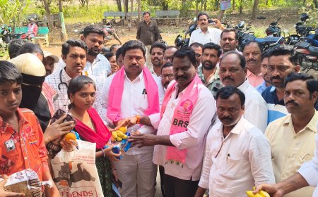 ఘనంగా కేసీఆర్ పుట్టినరోజు సంబరాలు""సుజాతనగర్ లో