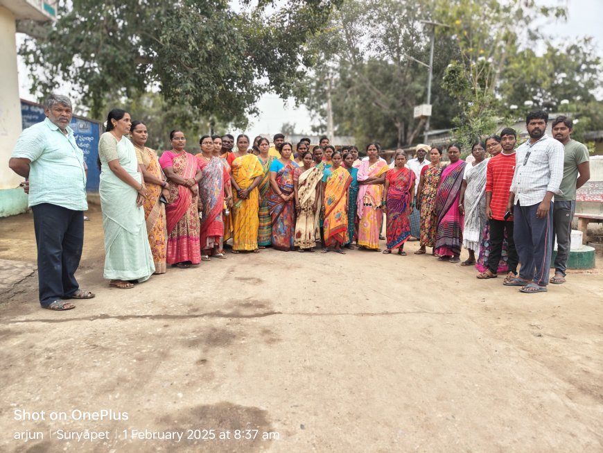 ఏనుభాముల గ్రామంలో సంపూర్ణ మద్యపాన నిషేధం  మహిళలు యువకుల ర్యాలీ