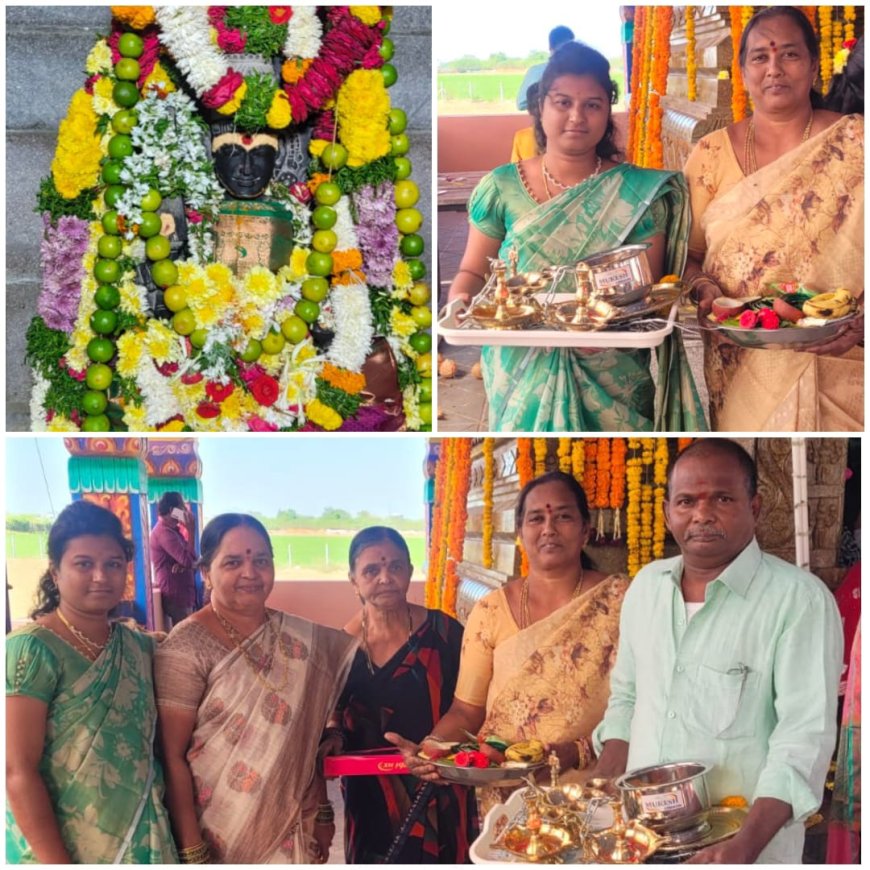 ఆకుతోట రామస్వామి ఈదమ్మతల్లి దేవత ఆలయానికి పూజసామాగ్రి పాత్రలు వితరణ 