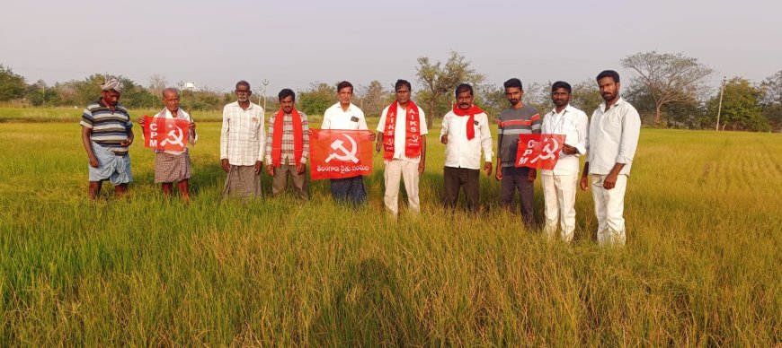 ఎండిపోయిన పొలాల రైతులను ఆదుకోవాలి
