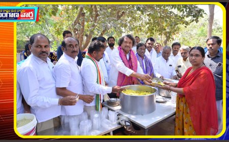 విద్యార్థులకు బోజనాలు పంపిణీ  MLA -BLR