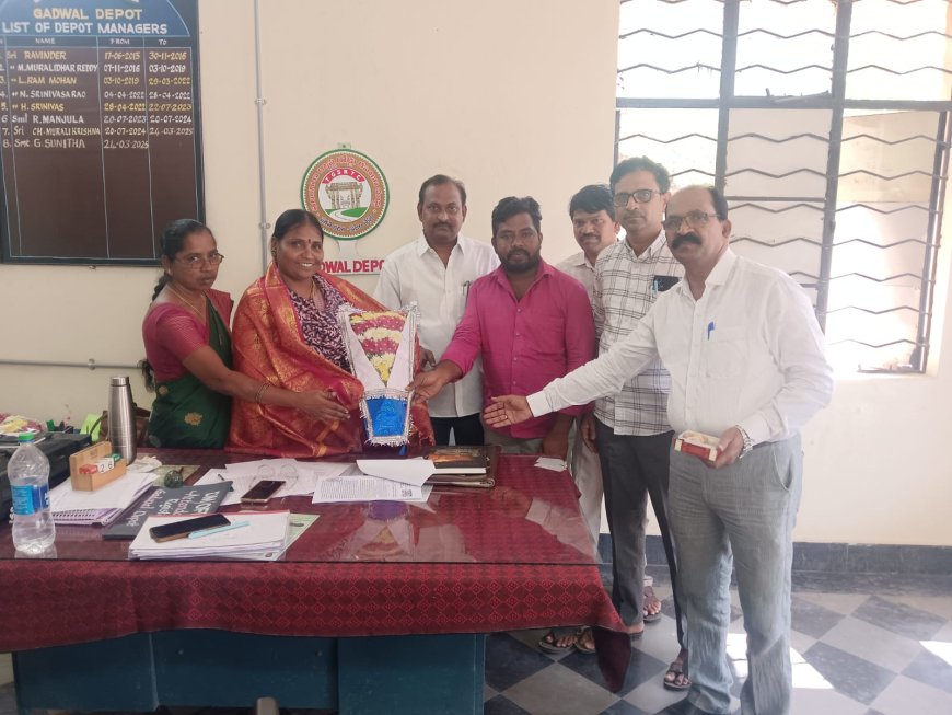 గద్వాల ఆర్టీసీ డిపో నూతన మేనేజర్ గా సునీత