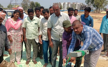 గాంధినగర్ లో పిఎసిఎస్ ధాన్యం కొనుగోలు కేంద్రం ప్రారంభం..