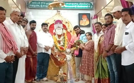 **నల్ల బండ గూడెం"షిరిడి సాయిబాబా మందిరంలో భక్తులకు అన్నదానం"సుమారు 400 మంది భక్తులు*