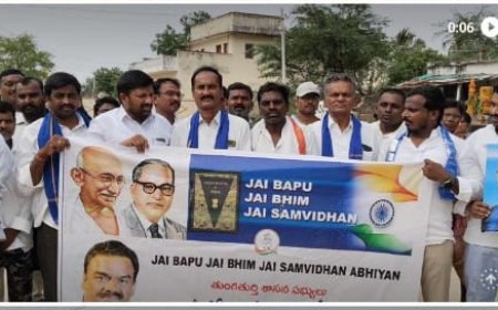 జై భీమ్ జై సమిధన్ కార్యక్రమంలో కాంగ్రెస్ పార్టీ నాయకులు