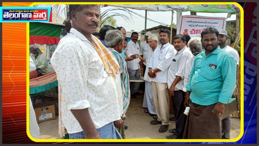 త్రాగినీరు చలివేంద్రాన్ని ప్రారంభించిన అలంపూర్ వ్యవసాయ మార్కెట్ కమిటీ వైస్ చైర్మన్.