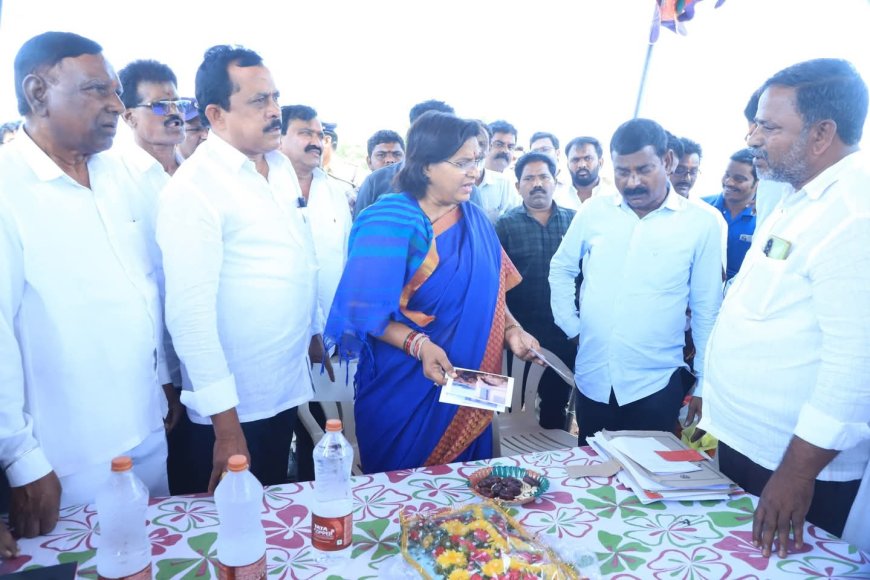 కూచిపూడి లో సబ్ స్టేషన్ స్థలాన్ని పరిశీలించిన ఎమ్మెల్యే పద్మావతి రెడ్డి