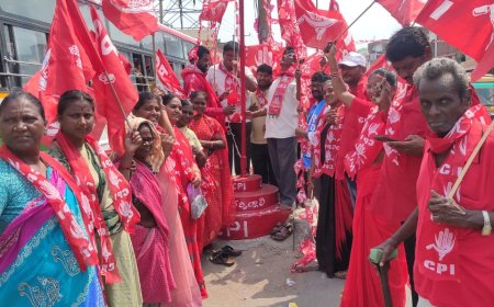 సిపిఐ పార్టీ ఏఐటిసి ఆధ్వర్యంలో మేడే దినోత్సవం వేడుకలు