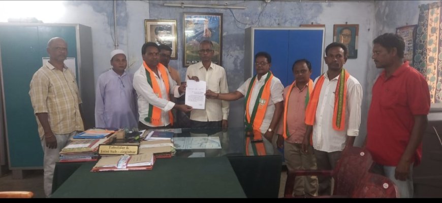 విదేశీయులను స్వదేశానికి పంపించాలని మండల తహశీల్దార్ కి మెమోరాండం ఇచ్చిన బిజెపి