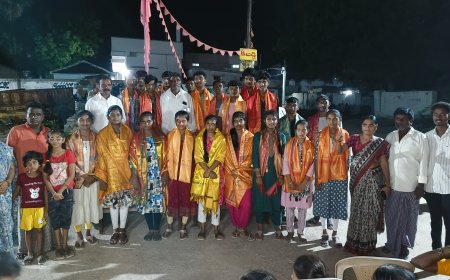 గట్టుసింగారం గ్రామంలో అత్యుత్తమ మార్కుల సంపాదించిన విద్యార్థిని విద్యార్థులకు సన్మాన కార్యక్రమం