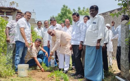 పర్యావరణ దినోత్సవం సందర్భంగా మొక్కలు నాటిన సంకినేని వెంకటేశ్వరరావు