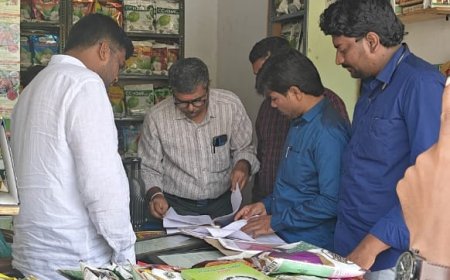 సాయిరాం హైబ్రిడ్ సీడ్స్ శాంతి సీడ్స్ దుకాణాలను విజిలెన్స్ మరియు ఎయిర్ఫోర్స్మెంట్ అధికారులు ఆకస్మికతనికి