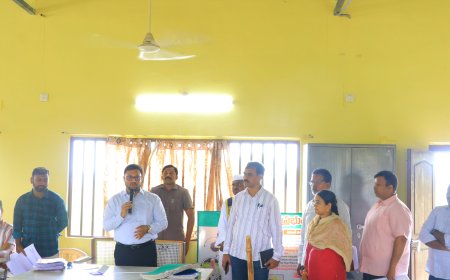 ప్రాథమిక ఆరోగ్య కేంద్రాన్ని, రెవెన్యూ సదస్సును ఆకస్మికంగా పరిశీలించిన జిల్లా కలెక్టర్ తేజస్ నంద్ లాల్ పవర్