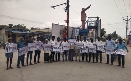 అంబేద్కర్  విగ్రహ పోస్టర్ ఆవిష్కరణ