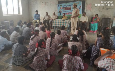 మాదకద్రవ్యాల వ్యతిరేక దినోత్సవం అవగాహన""అనంతగిరి పోలీస్ స్టేషన్ లో