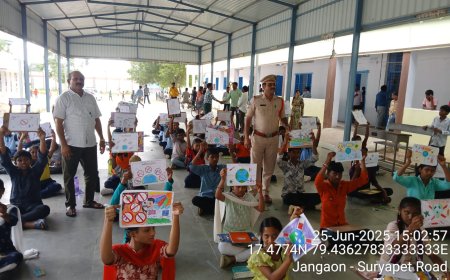 తిరుమలగిరి పిఎస్.. తిరుమలగిరి  ప్రభుత్వ కళాశాల నందు వివిధ పాఠశాలల విద్యార్థులకు యాంటి డ్రగ్ పెయింటింగ్