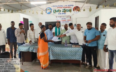 వి వెంకటాయపాలెం రైతు వేదిక నందు ఇందిరమ్మ ఇల్లు పట్టాలు పంపిణీ