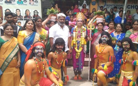 సాయి నగర్ నాగార్జున స్కూల్లో ఘనంగా ఆషాడ మాస బోనాల సంబరాలు నిర్వహించారు.