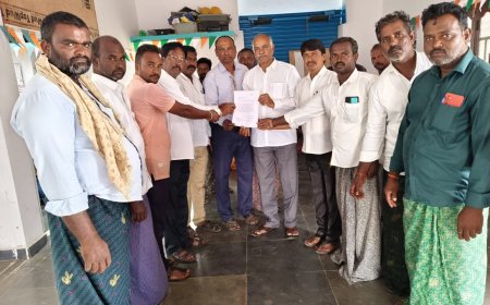 మండల ఎంపీడీవో భాస్కర్ గారికి వినతి పత్రం అందించిన రాజోలి గ్రామస్తులు