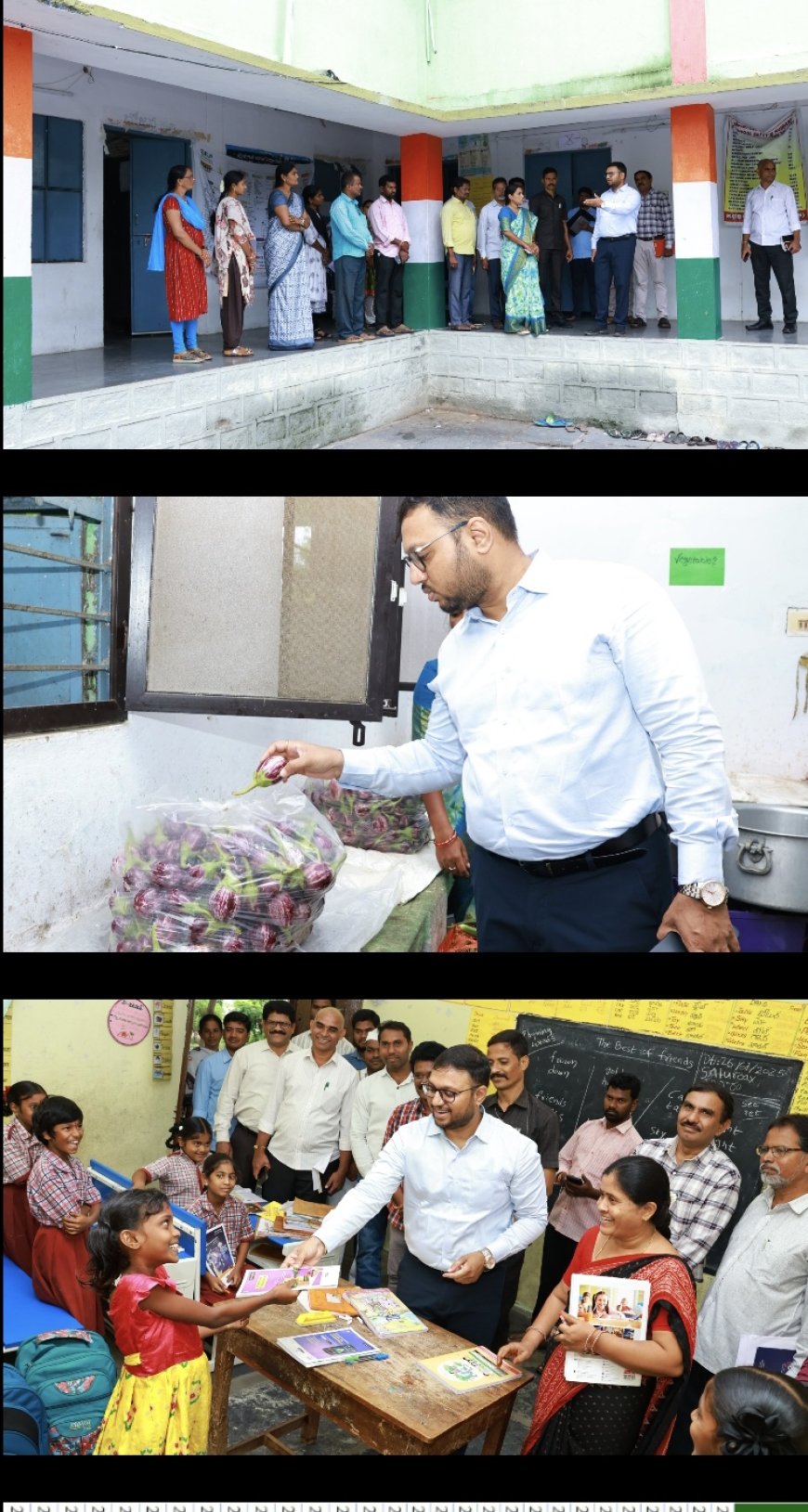 పాఠశాలలో ఆహ్లాదకర వాతావరణం కల్పించాలి .జిల్లా కలెక్టరు తేజస్ నంద్ లాల్ పవర్