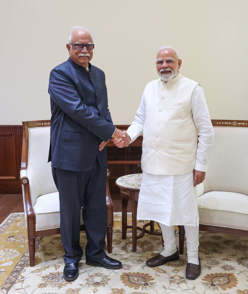 ప్రధానమంత్రి శ్రీ నరేంద్ర మోదీగారుని మర్యాదపూర్వకంగా కలిసిన గోవా గవర్నర్