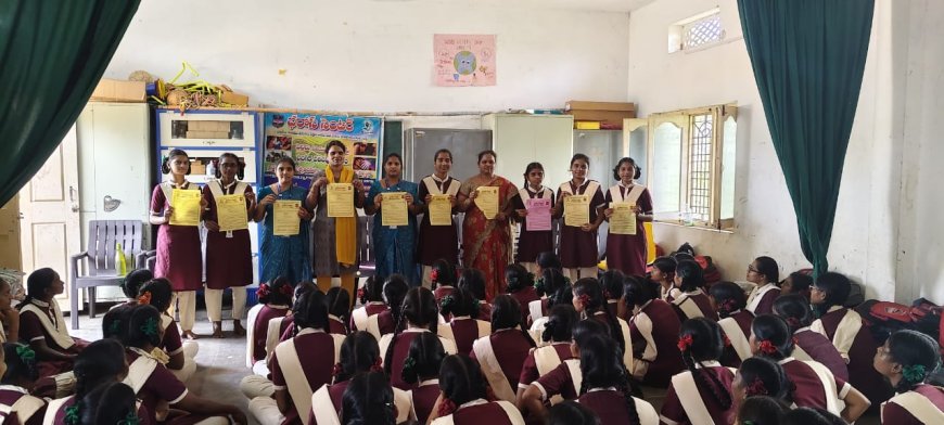 భరోసా కేంద్ర సిబ్బంది ఆధ్వర్యంలో విద్యార్థులకు చట్టాలు, గుడ్ టచ్, బ్యాడ్ టచ్  పై అవగాహనా కార్యక్రమం