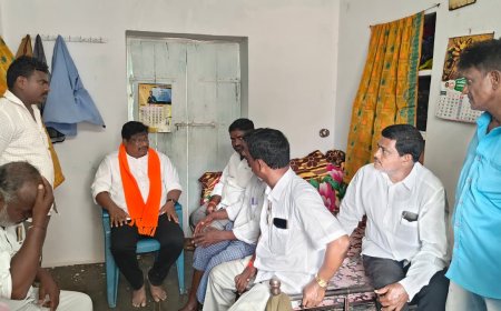 మృత్యురాలు కుటుంబాని పరామర్శించిన ఎల్లేని సుధాకరావు
