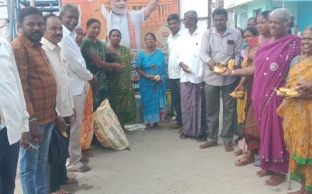 అడ్డగూడూరులో పీఎం నరేంద్ర మోడీ 75వ జన్మదిన వేడుకలు