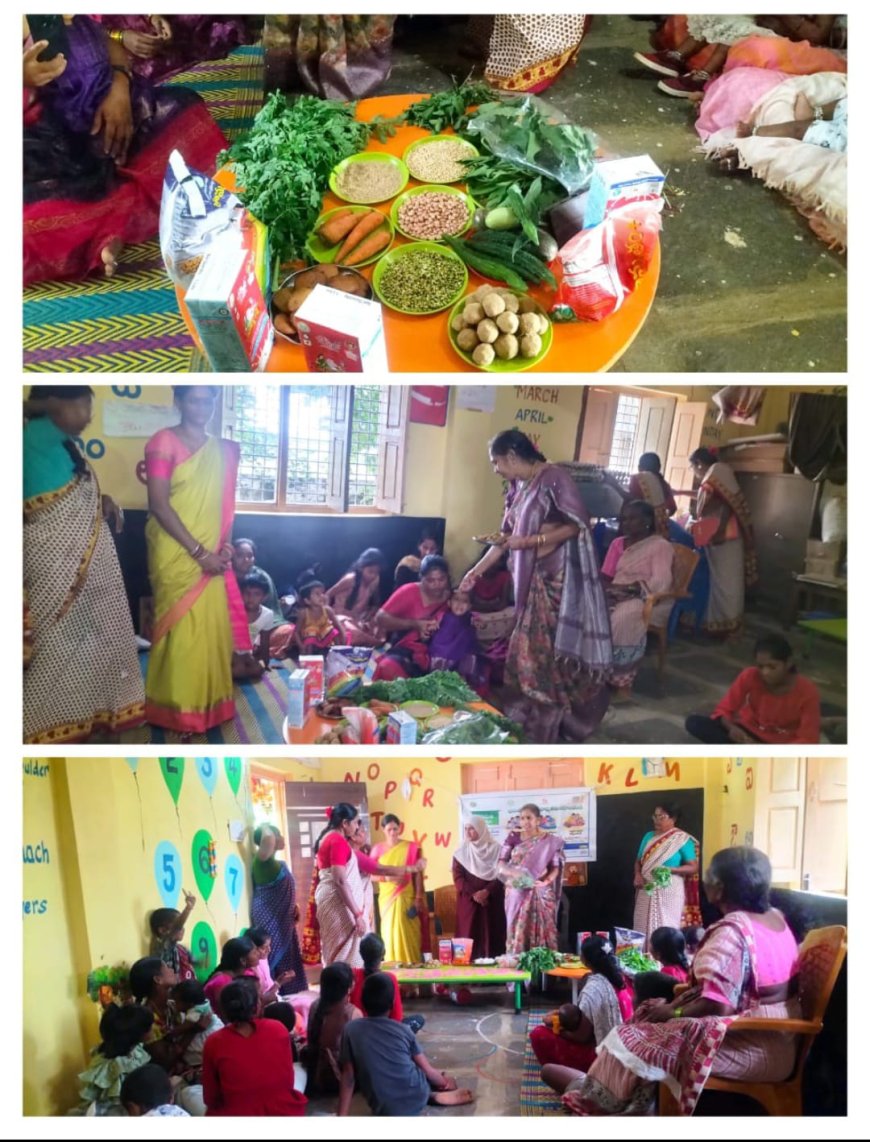 అంగన్వాడీలో పోషణ మాసం లో అన్నప్రాసన వేడుకలు