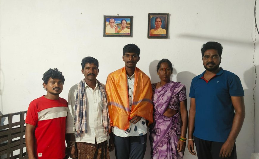 వ్యవసాయం చేసుకుంటూ ఉస్మానియా విశ్వవిద్యాలయం లో పీజీ సీటు సాధించాడు