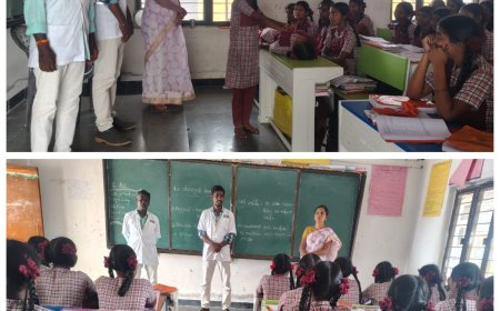 కస్తూర్బా గాంధీ బాలికల హాస్టల్లో హార్ట్ ఎటాక్ సిపిర్ పై అవగాహన కార్యక్రమం